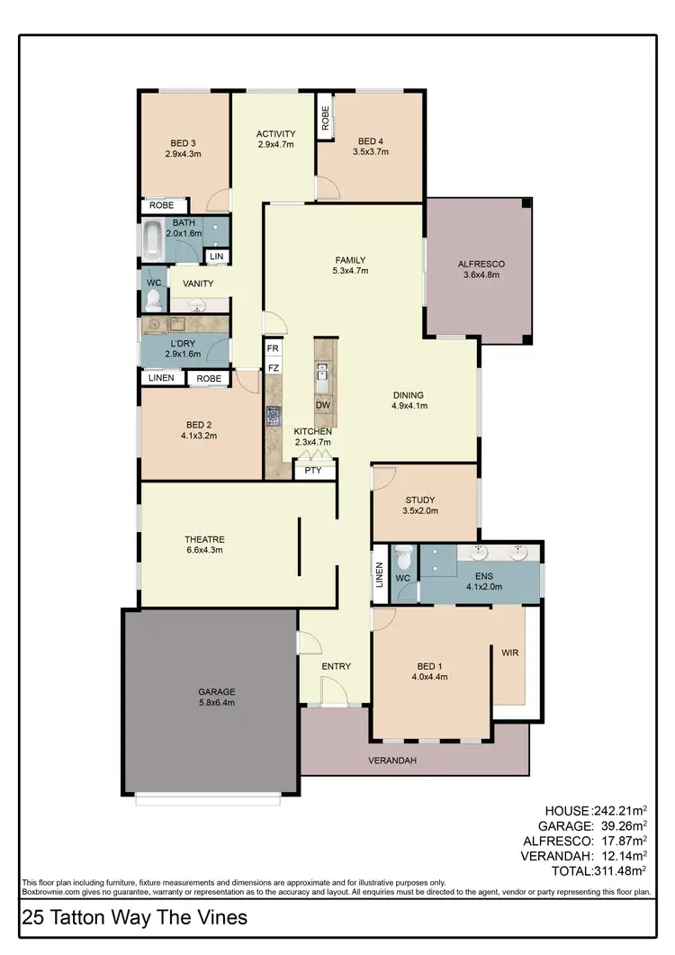 Floorplan of Homely house listing, 25 Tatton Way, The Vines WA 6069