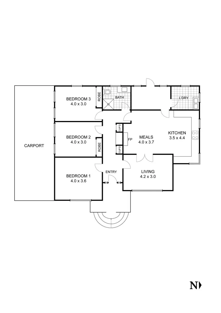 Floorplan of Homely house listing, 3 Darling Street, Eaglehawk VIC 3556