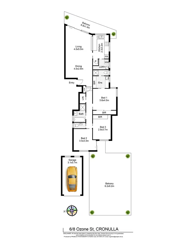Floorplan of Homely apartment listing, 6/8 Ozone Street, Cronulla NSW 2230