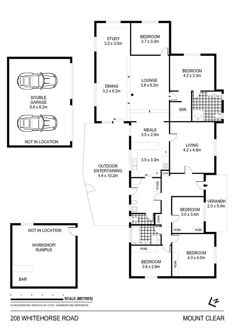 Floorplan of Homely house listing, 208 Whitehorse Road, Mount Clear VIC 3350