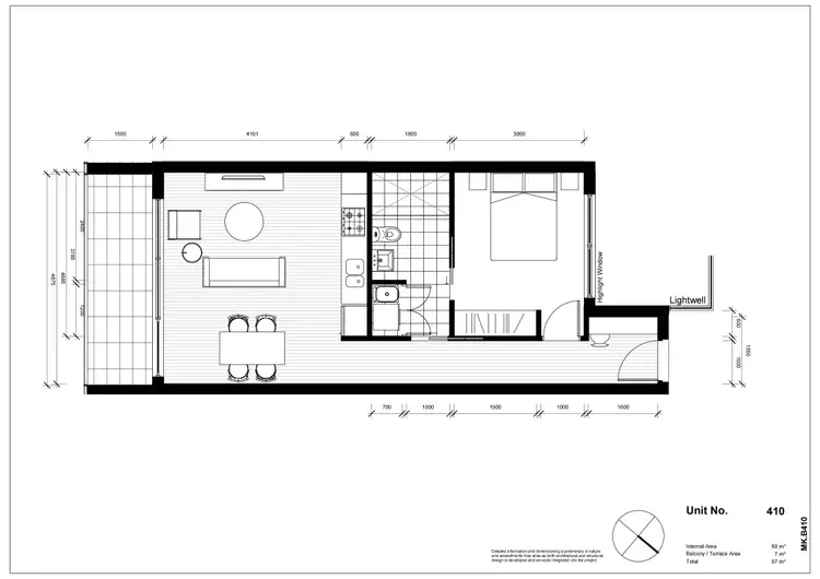 Floorplan of Homely apartment listing, 410/71-89 Hobsons Road, Kensington VIC 3031