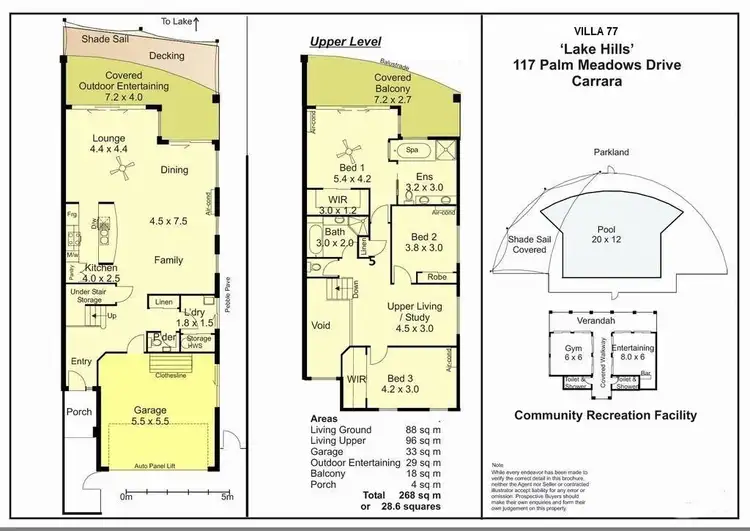 Floorplan of Homely townhouse listing, 77/117 Palm Meadows Drive, Carrara QLD 4211