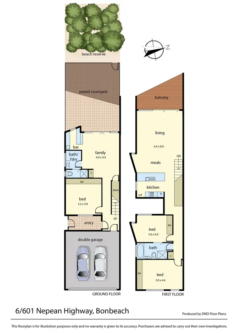 Floorplan of Homely townhouse listing, 6/601 Nepean Highway, Bonbeach VIC 3196