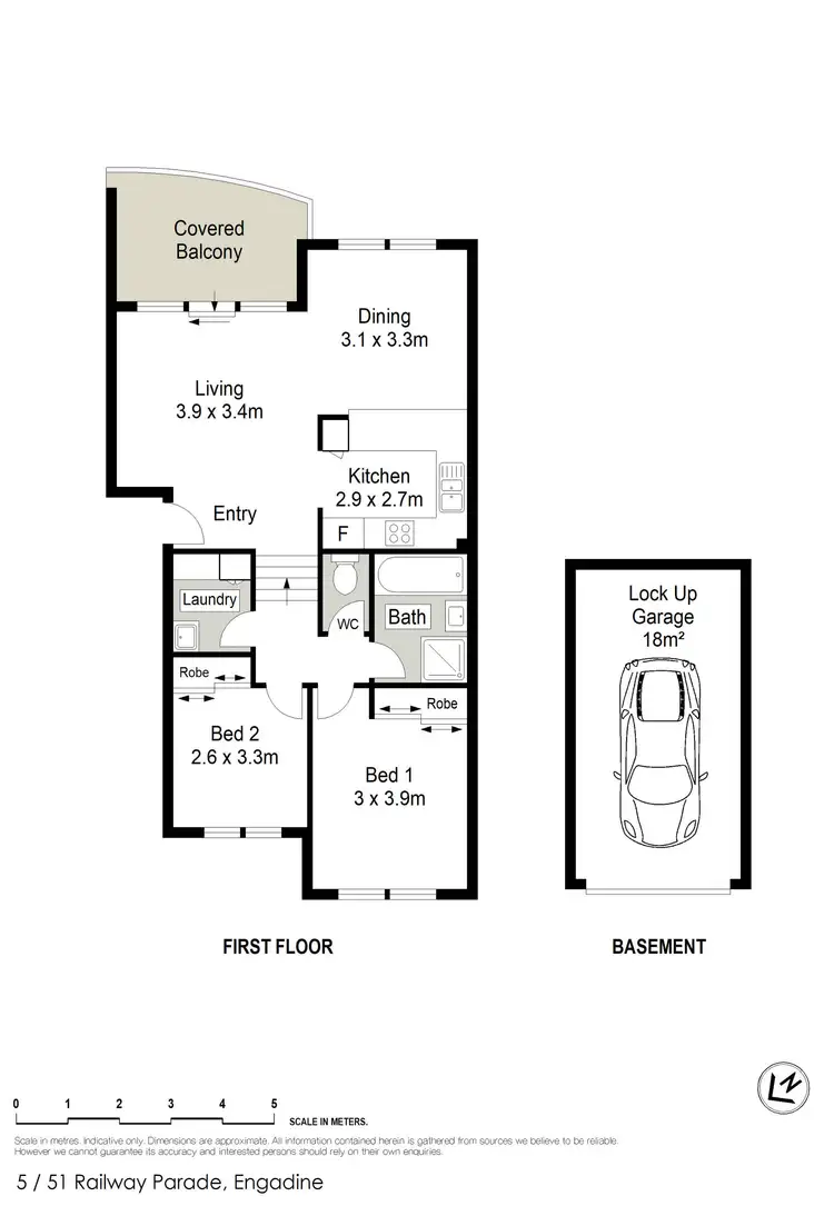 Floorplan of Homely unit listing, 5/51-57 Railway Parade, Engadine NSW 2233