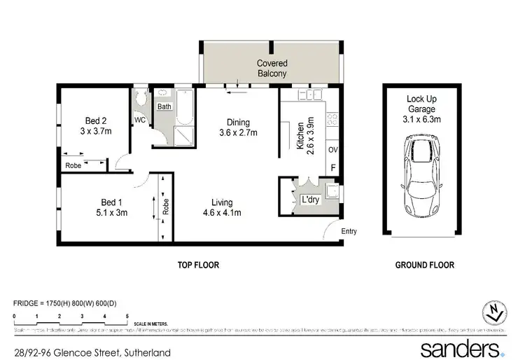 Floorplan of Homely unit listing, 28/92-96 Glencoe Street, Sutherland NSW 2232