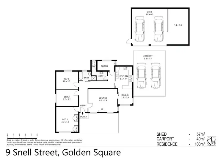 Floorplan of Homely house listing, 9 Snell Street, Golden Square VIC 3555