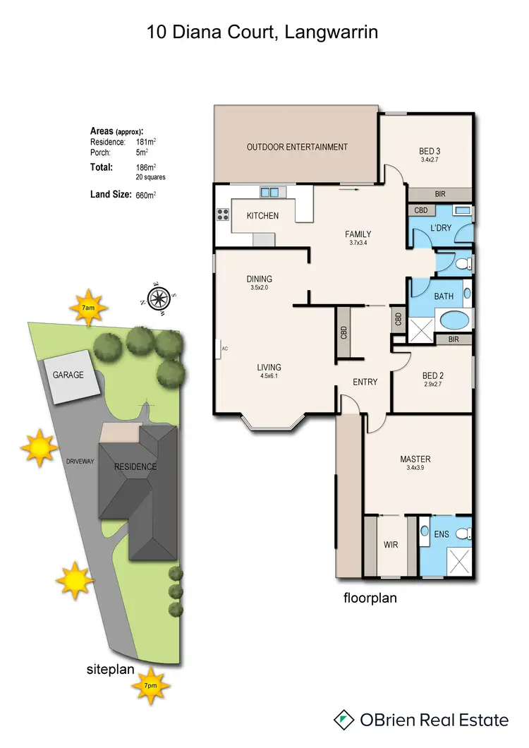 Floorplan of Homely house listing, 10 Diana Court, Langwarrin VIC 3910