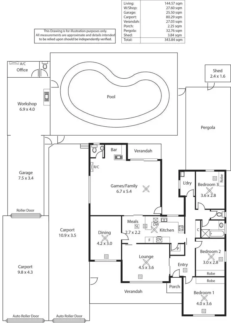 Floorplan of Homely house listing, 9 Esperance Terrace, Valley View SA 5093