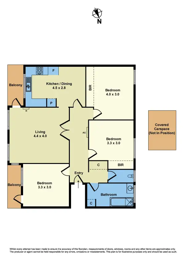 Floorplan of Homely apartment listing, 5/51 Stirling Street, Footscray VIC 3011