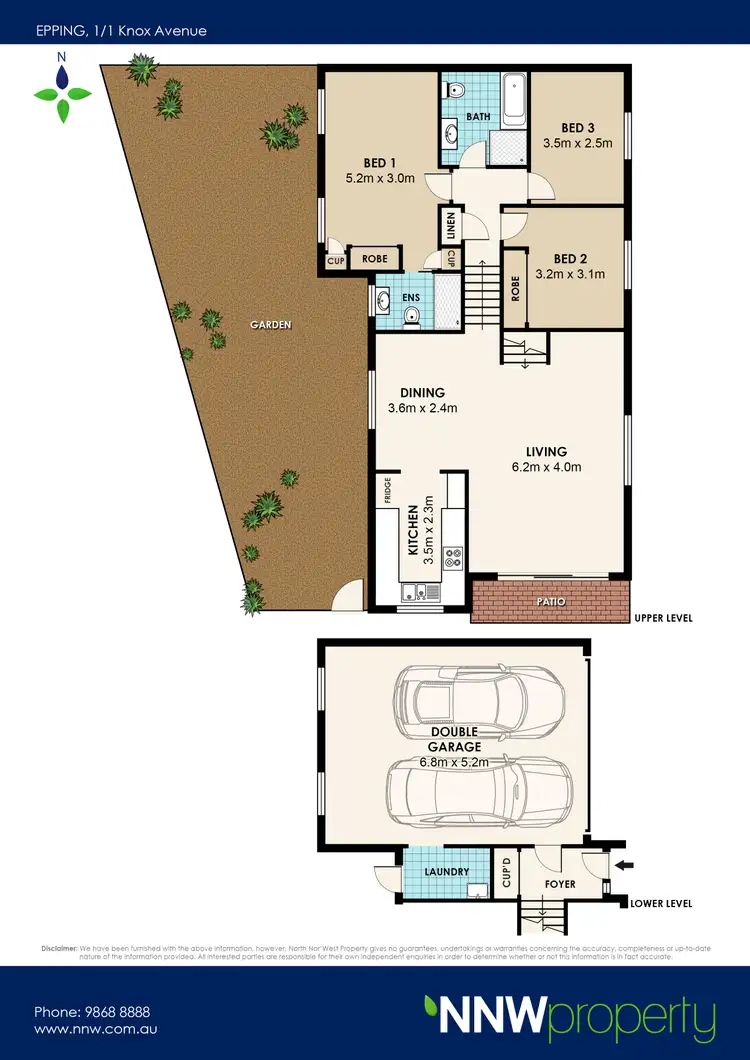 Floorplan of Homely semi-detached listing, 1/1 Knox Avenue, Epping NSW 2121