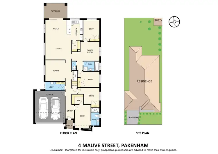 Floorplan of Homely house listing, 4 Mauve Street, Pakenham VIC 3810