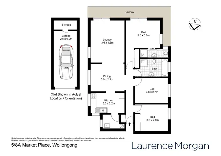 Floorplan of Homely apartment listing, 5/8A Market Place, Wollongong NSW 2500