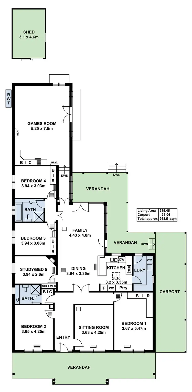 Floorplan of Homely house listing, 10 Wilgena Avenue, Myrtle Bank SA 5064