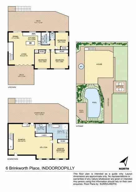 Floorplan of Homely house listing, 6 Brinkworth Place, Indooroopilly QLD 4068