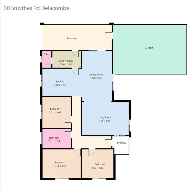 Floorplan of Homely house listing, 30 Smythes Road, Delacombe VIC 3356