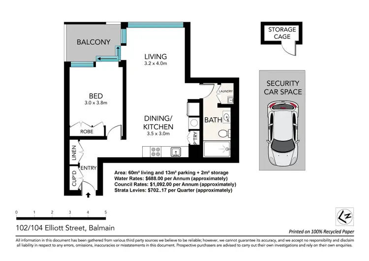 Floorplan of Homely apartment listing, 102/104 Elliott Street, Balmain NSW 2041