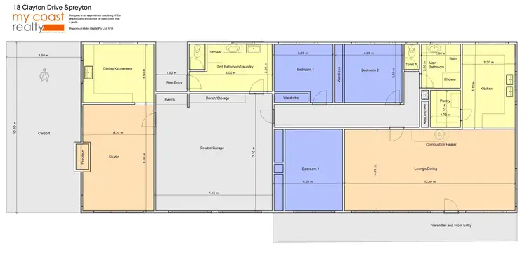 Floorplan of Homely house listing, 18 Clayton Drive, Spreyton TAS 7310