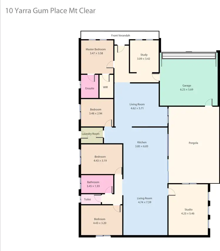 Floorplan of Homely house listing, 10 Yarra Gum Place, Mount Clear VIC 3350