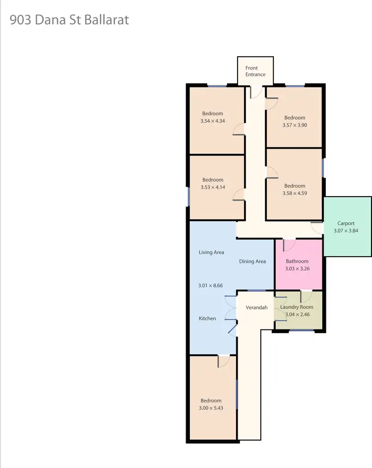 Floorplan of Homely house listing, 903 Dana Street, Ballarat Central VIC 3350
