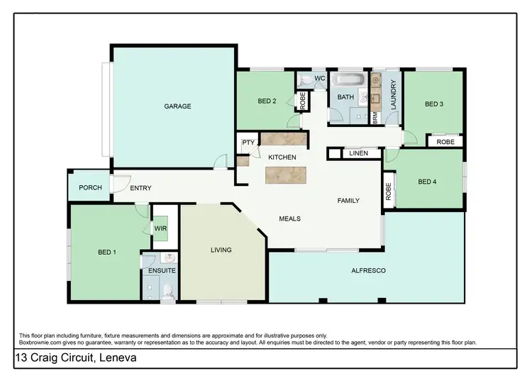 Floorplan of Homely house listing, 13 Craig Circuit, Wodonga VIC 3690