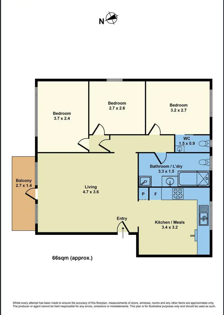 Floorplan of Homely apartment listing, 10/13-15 Nicholson Street, Footscray VIC 3011