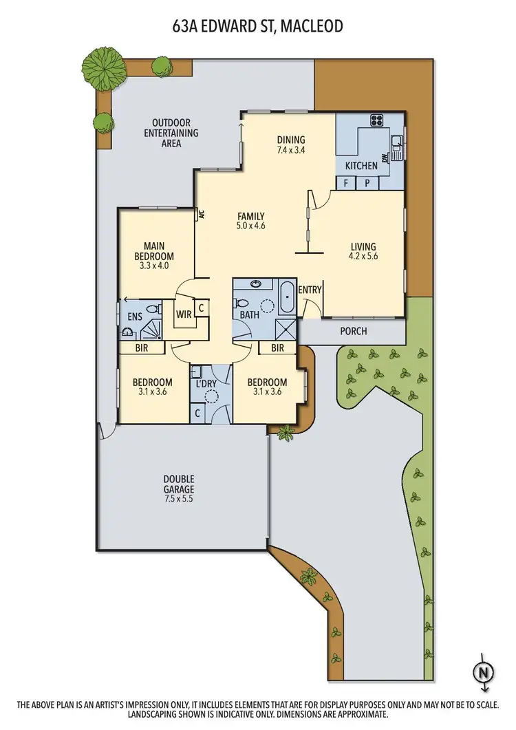 Floorplan of Homely unit listing, 63A Edward Street, Macleod VIC 3085