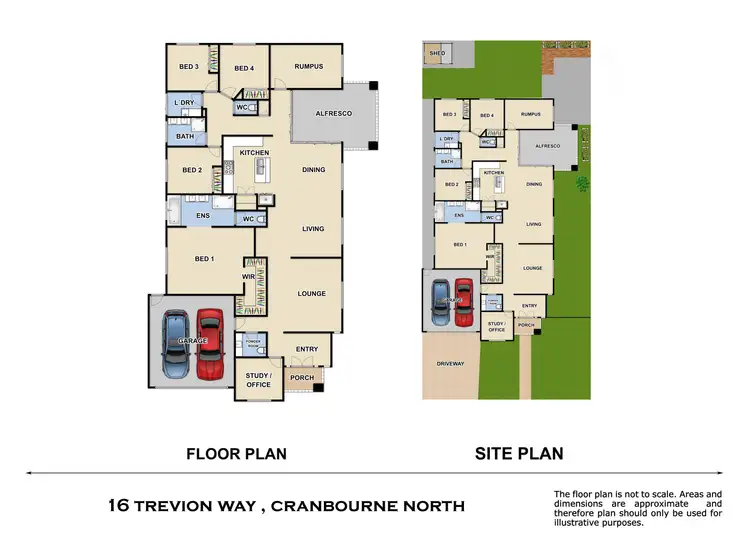 Floorplan of Homely house listing, 16 Trevino Way, Cranbourne North VIC 3977