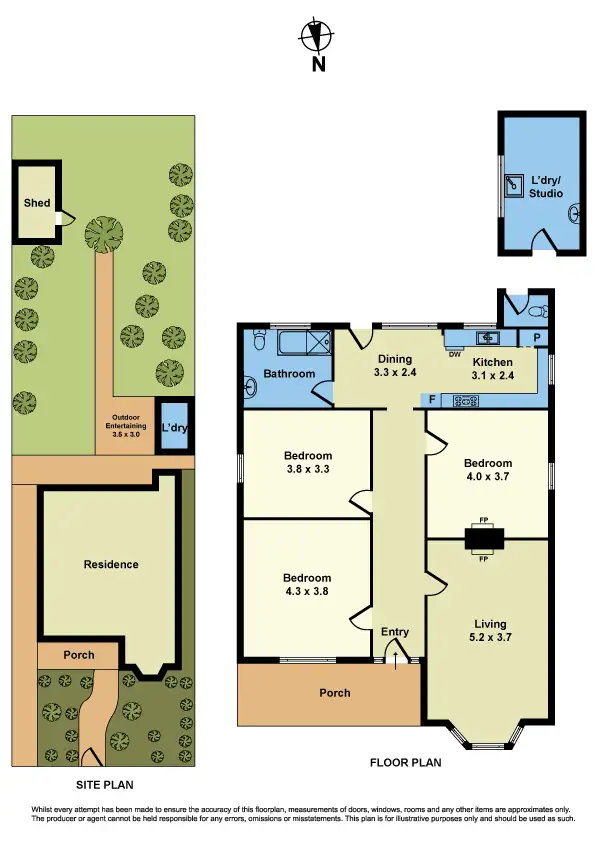 Floorplan of Homely house listing, 43 Clive Street, West Footscray VIC 3012