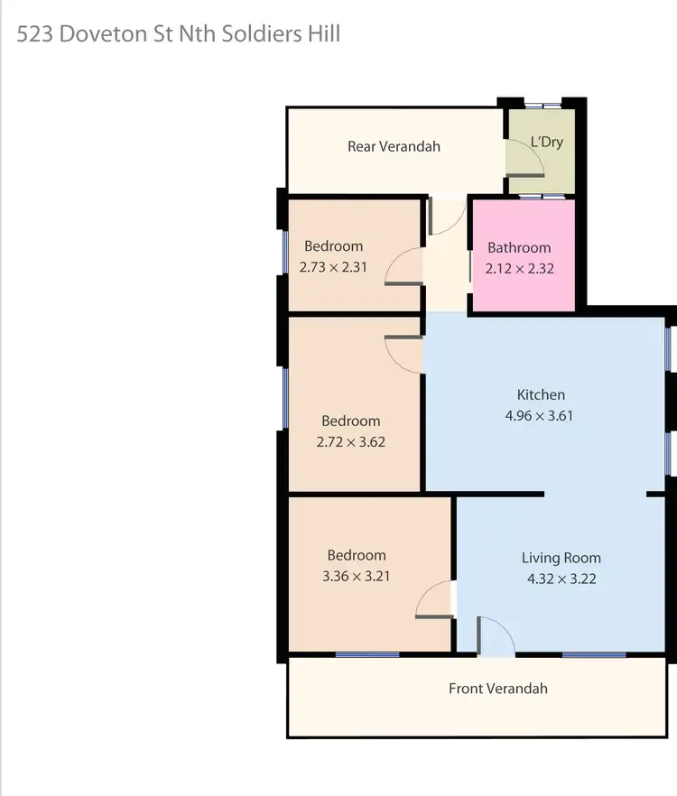 Floorplan of Homely house listing, 523 Doveton Street North, Soldiers Hill VIC 3350
