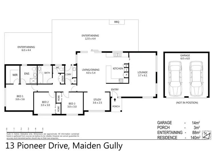 Floorplan of Homely house listing, 13 Pioneer Drive, Maiden Gully VIC 3551