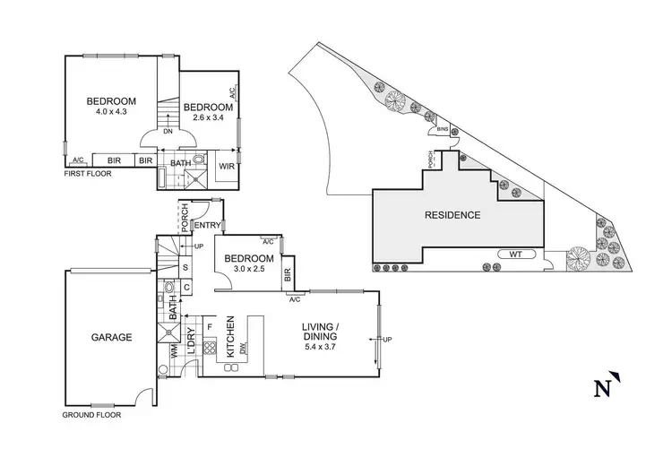 Floorplan of Homely townhouse listing, 2/45 Surrey Road, Blackburn North VIC 3130