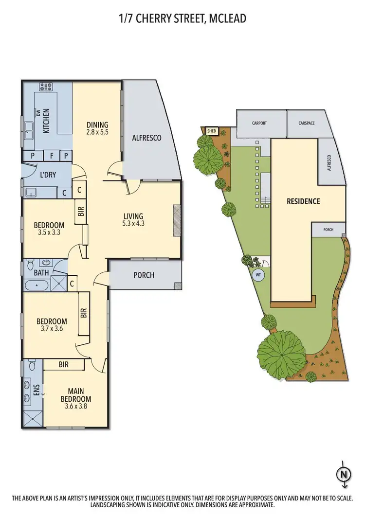Floorplan of Homely unit listing, 1/7 Cherry Street, Macleod VIC 3085