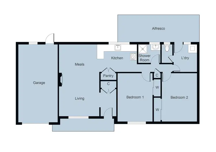 Floorplan of Homely unit listing, 4/3 Rinford Street, Maryborough VIC 3465