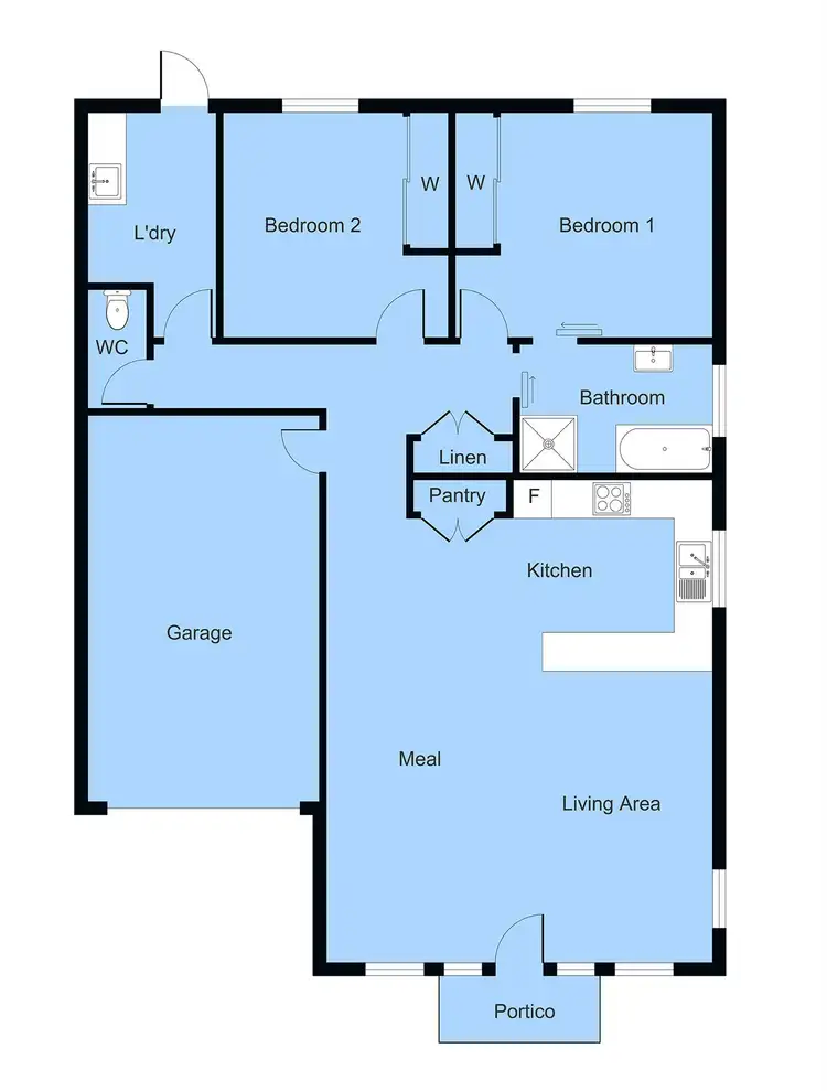 Floorplan of Homely unit listing, 2/37 Hilton Street, Maryborough VIC 3465