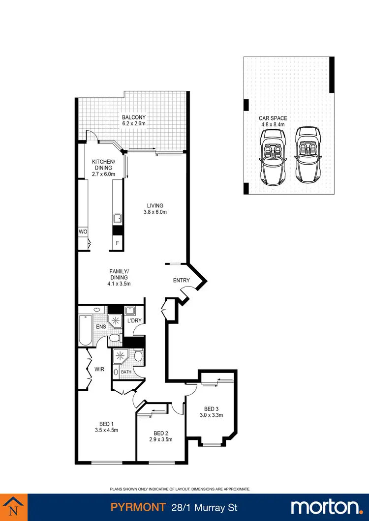 Floorplan of Homely apartment listing, 28/1 Murray Street, Pyrmont NSW 2009