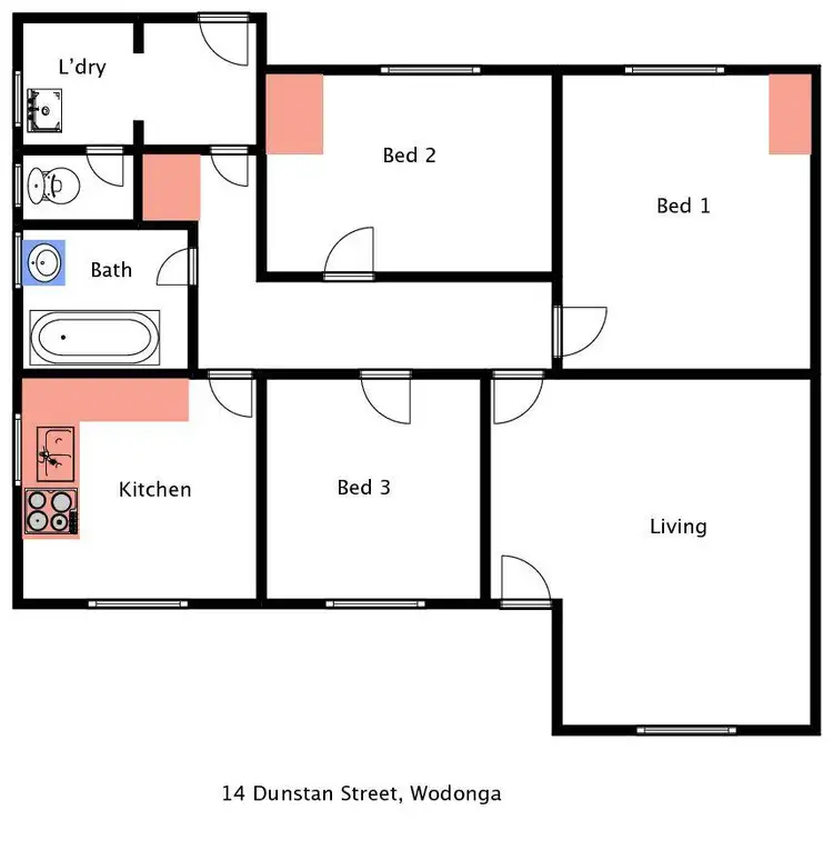 Floorplan of Homely house listing, 14 Dunstan Street, Wodonga VIC 3690