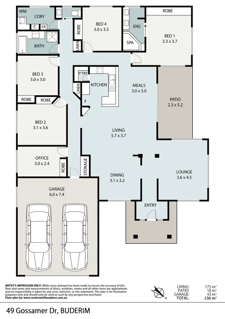 Floorplan of Homely house listing, 49 Gossamer Drive, Buderim QLD 4556