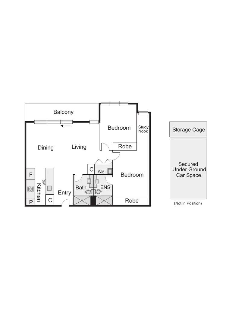 Floorplan of Homely apartment listing, 509/101 Bay Street, Port Melbourne VIC 3207