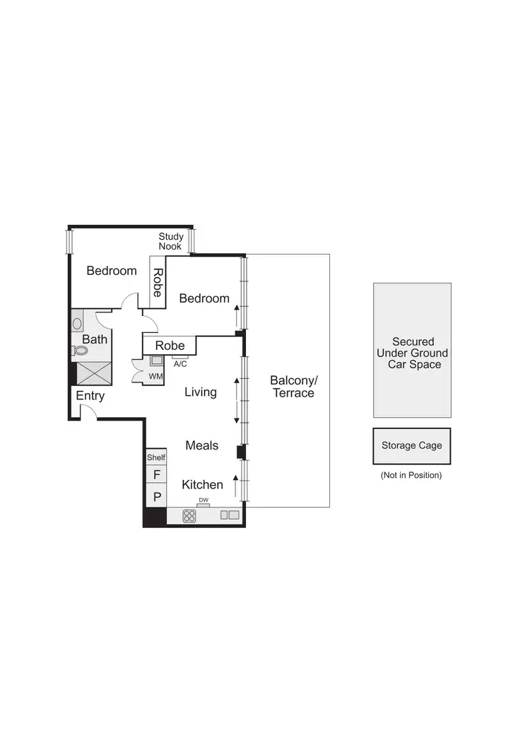 Floorplan of Homely apartment listing, 306/19-25 Nott Street, Port Melbourne VIC 3207