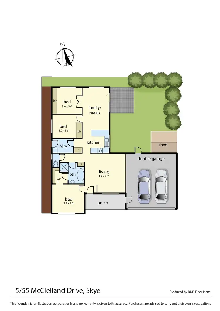 Floorplan of Homely unit listing, 5/55 McClelland Drive, Skye VIC 3977