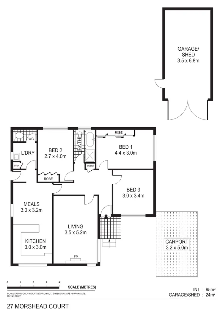 Floorplan of Homely house listing, 27 Morshead Court, White Hills VIC 3550
