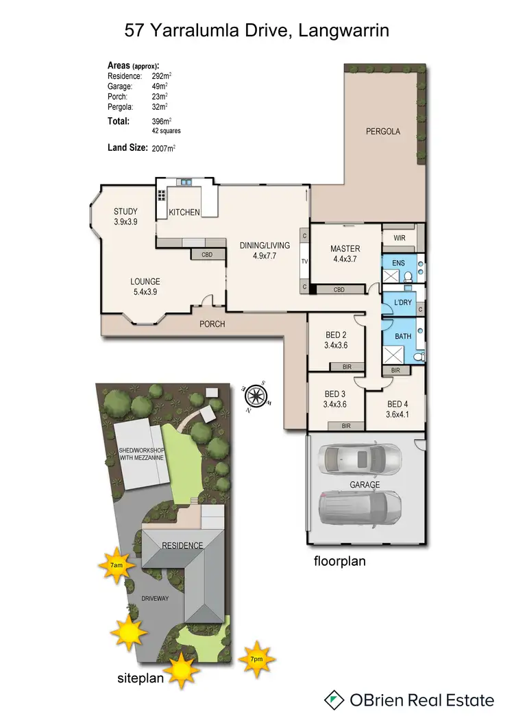Floorplan of Homely house listing, 57 Yarralumla Drive, Langwarrin VIC 3910