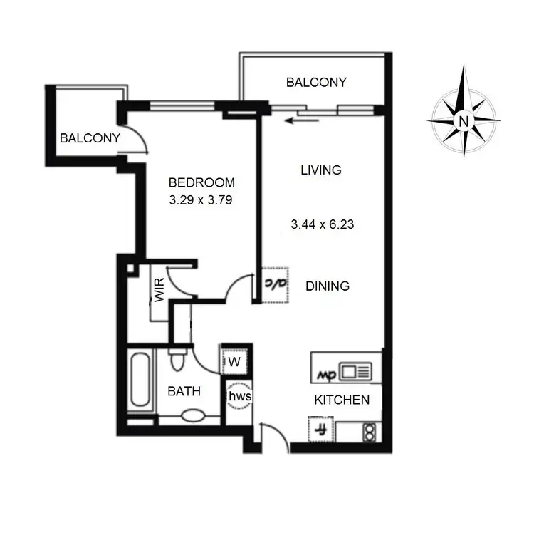 Floorplan of Homely apartment listing, 31/9 Ebenezer Place, Adelaide SA 5000