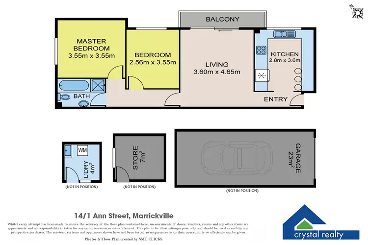 Floorplan of Homely apartment listing, Level 1/14/1 Ann Street, Marrickville NSW 2204