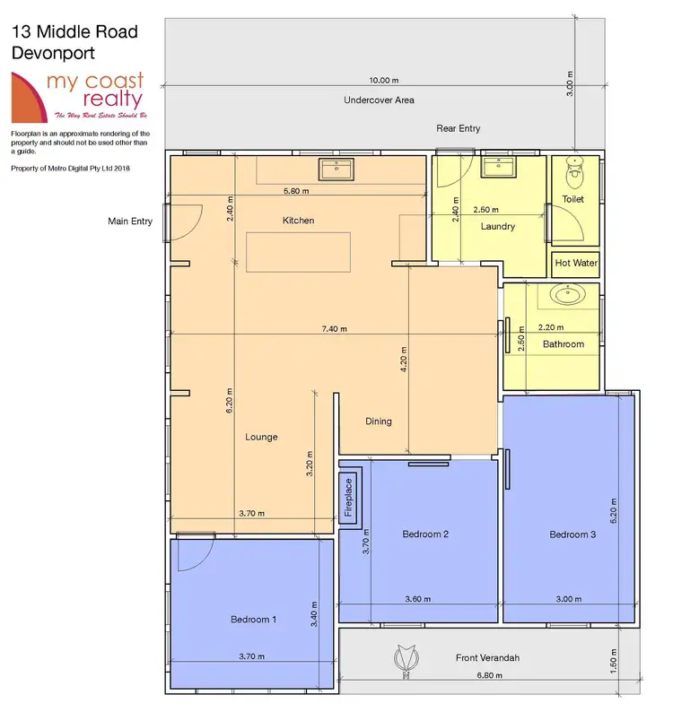 Floorplan of Homely house listing, 13 Middle Road, Devonport TAS 7310