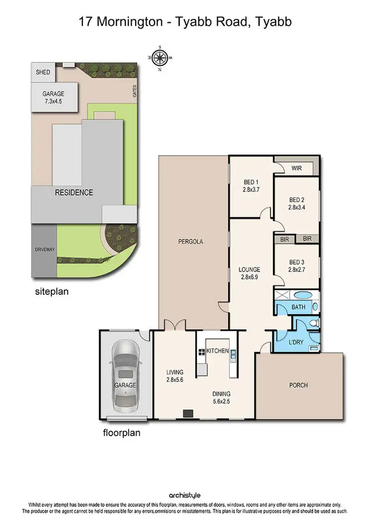 Floorplan of Homely house listing, 17 Mornington-Tyabb Road, Tyabb VIC 3913