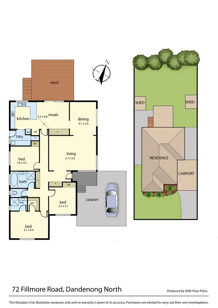 Floorplan of Homely house listing, 72 Fillmore Road, Dandenong North VIC 3175