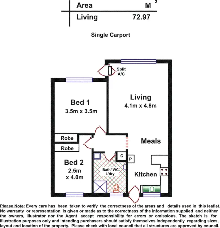 Floorplan of Homely unit listing, Unit 5/10-12 Alice Street, Plympton SA 5038