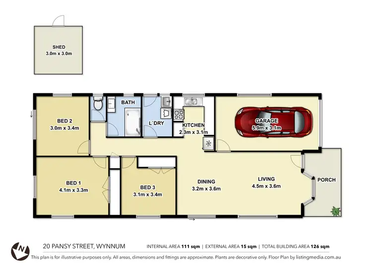 Floorplan of Homely house listing, 20 Pansy Street, Wynnum QLD 4178