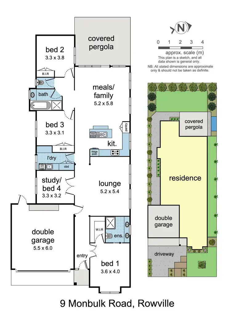 Floorplan of Homely house listing, 9 Monbulk Crescent, Rowville VIC 3178